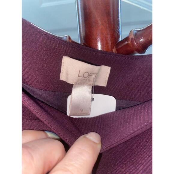 Women's LOFT Purple Skater Skirt Size 16 - Picture 2 of 4